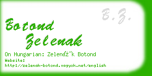 botond zelenak business card